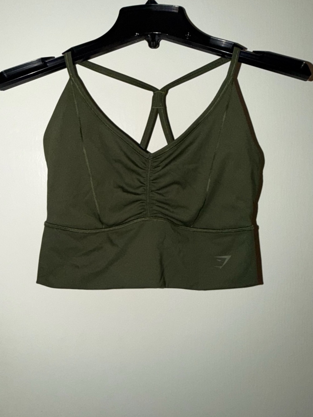Gymshark Olive Green Strappy Longline Sports Bralette